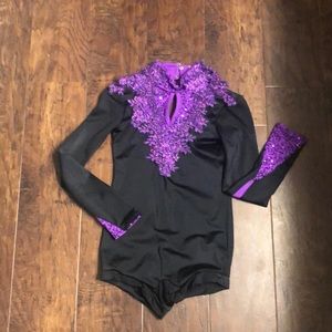 Black and Purple Dance Costume